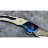 БІЛИЙ РАПТОР авторський складаний ніж ручної роботи Androshchuk Knives, сталь CPM S125V, 65 HRC, купити ніж Україна